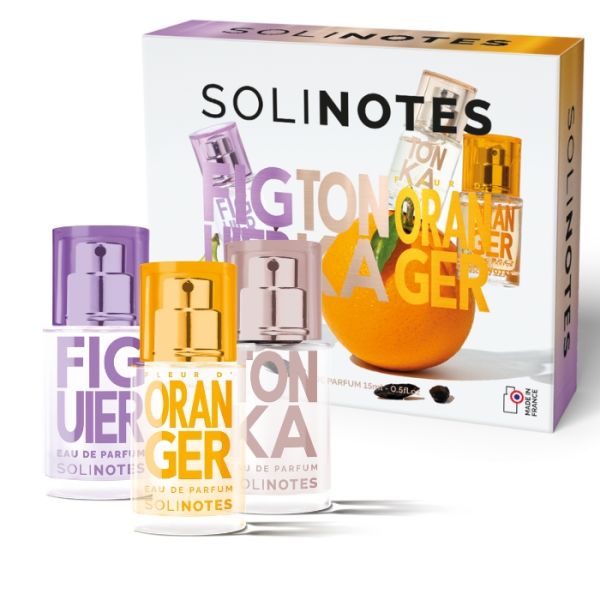 Coffret Trio Vijg, Tonkaboon en Oranjebloesem Solinotes 15ml