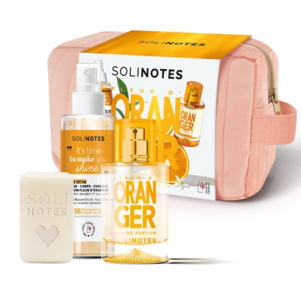 Trousse Fleur d'Oranger Eau de Parfum 50 ml + Savon 100 g + Huile Sèche 100 ml Solinotes Trousse Fleur d'Oranger Eau de Parfum 50 ml + Savon 100 g + Huile Sèche 100 ml Solinotes