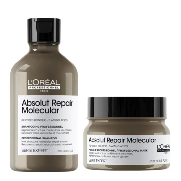 Duo shampoo e máscara concentrada Absolut Repair Molecular L'Oréal Professionnel Duo shampoo e máscara concentrada Absolut Repair Molecular L'Oréal Professionnel