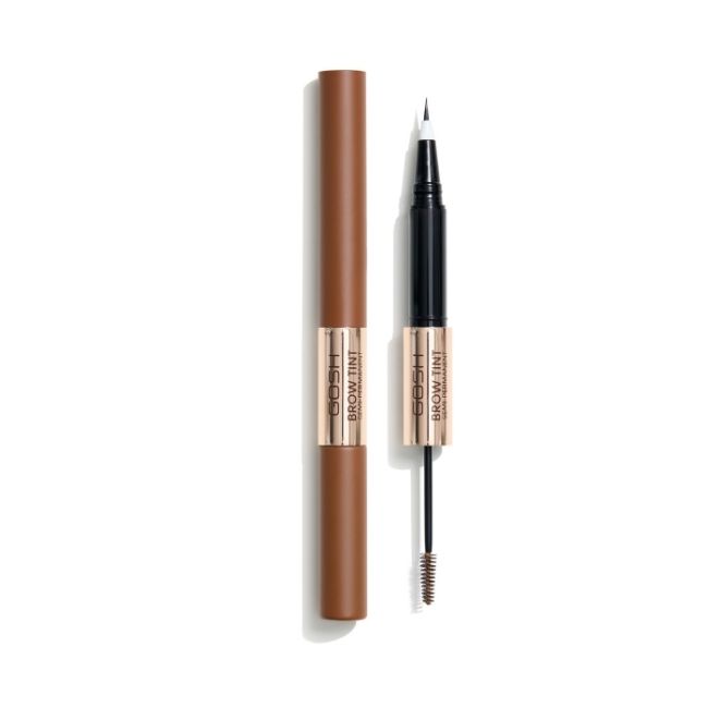 Delineador de caneta + Gel de Tintura de Sobrancelhas Semi Permanente Brow Tint 001 Castanho Claro Gosh 2,9g