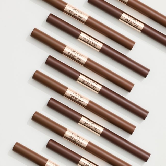 Delineador de caneta + Gel de Tintura de Sobrancelhas Semi Permanente Brow Tint 001 Castanho Claro Gosh 2,9g