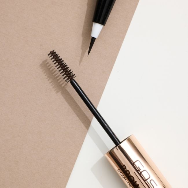 Delineador de caneta + Gel de Tintura de Sobrancelhas Semi Permanente Brow Tint 001 Castanho Claro Gosh 2,9g
