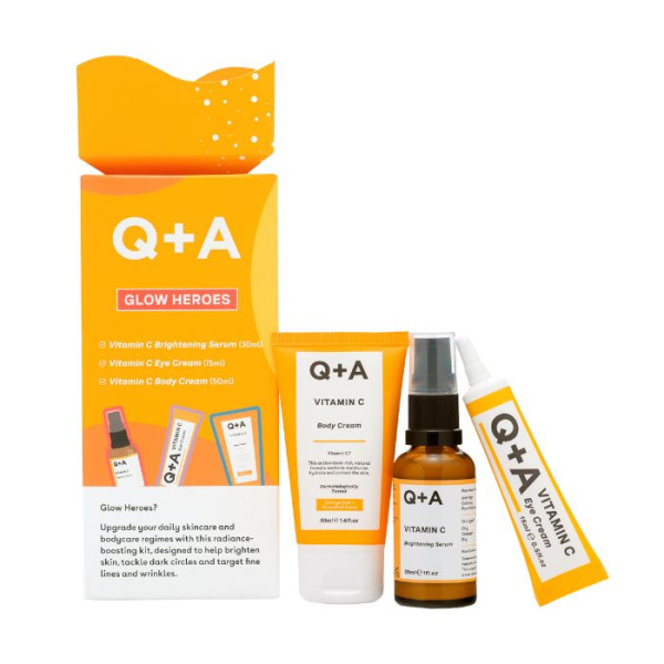 Conjunto de 3 produtos Glow Heroes Q+A Conjunto de 3 produtos Glow Heroes Q+A