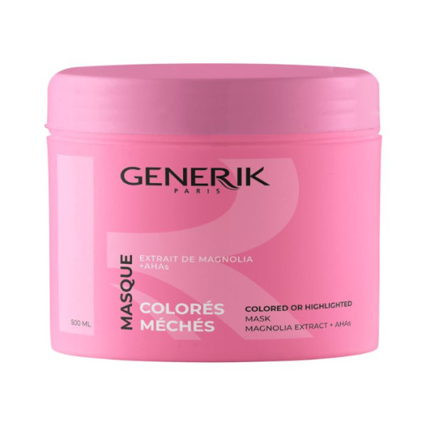 Máscara para cabelos coloridos com mechas Générik 500ML. Máscara para cabelos coloridos com mechas Générik 500ML.