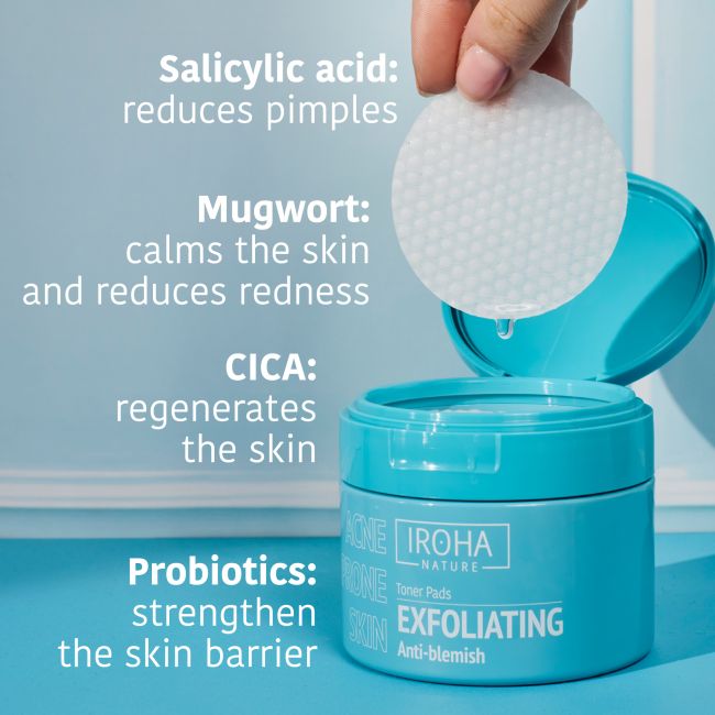 Discos Tônicos Esfoliantes & Anti-Imperfeições-Acne Iroha x50