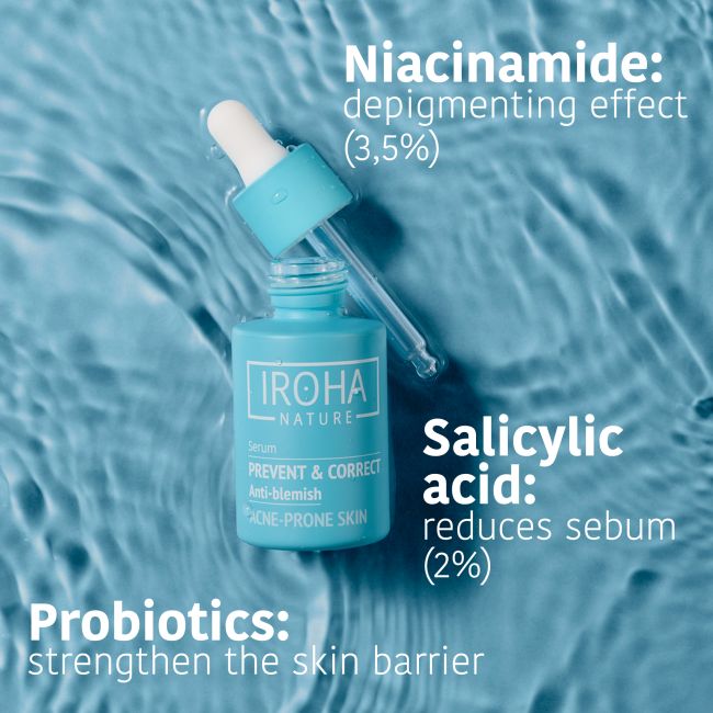 Serum zur Vorbeugung & Korrektur von Unreinheiten - Akne Iroha 30ml