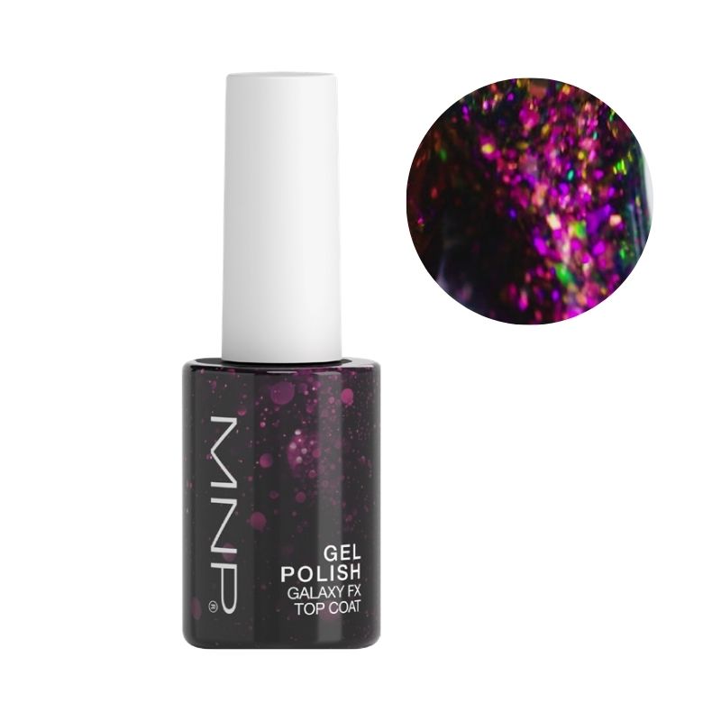 Verniz semi-permanente Galaxy fx top coat 806 spectra MNP 14ml