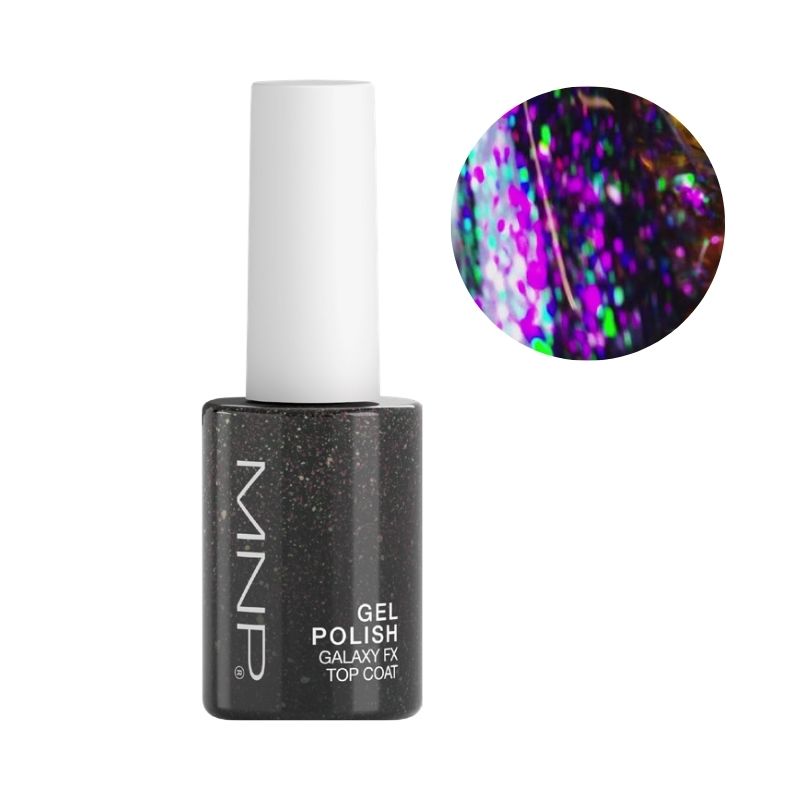 Verniz semi permanente Galaxy fx top coat 807 mercúrio MNP 14ml