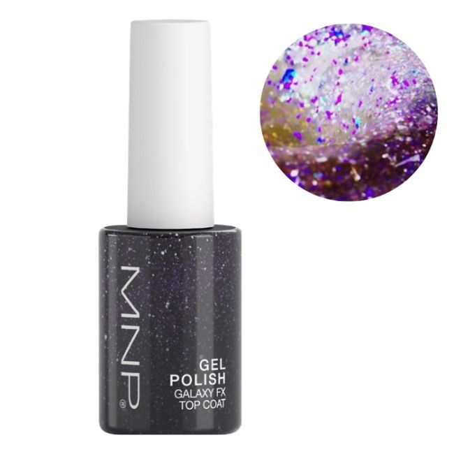 Vernis semi-permanent Galaxy fx top coat 808 Andromeda MNP 14 ml
