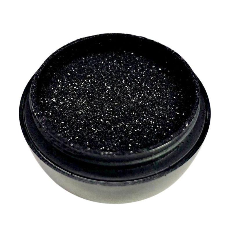 Poeder voor nail art in de kleur zwart, BeautyNails, 3g.