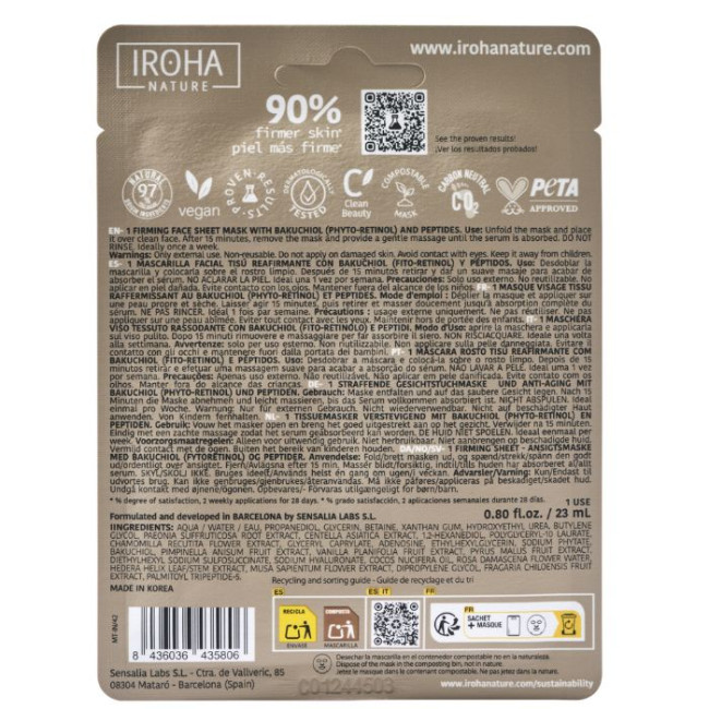 Anti-aging gezichtsmasker met Bakuchiol Iroha Nature