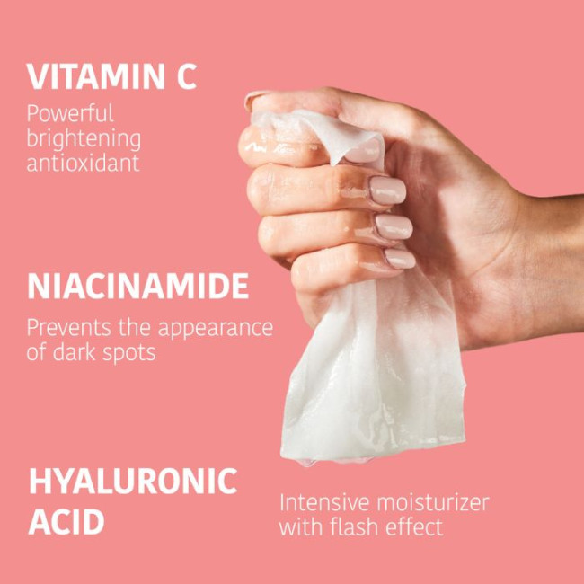 Máscara facial de tecido iluminadora IROHA
