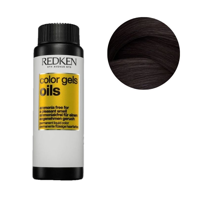 Coloração sem amônia 4NN café moído Color Gels Oils Redken 60ML