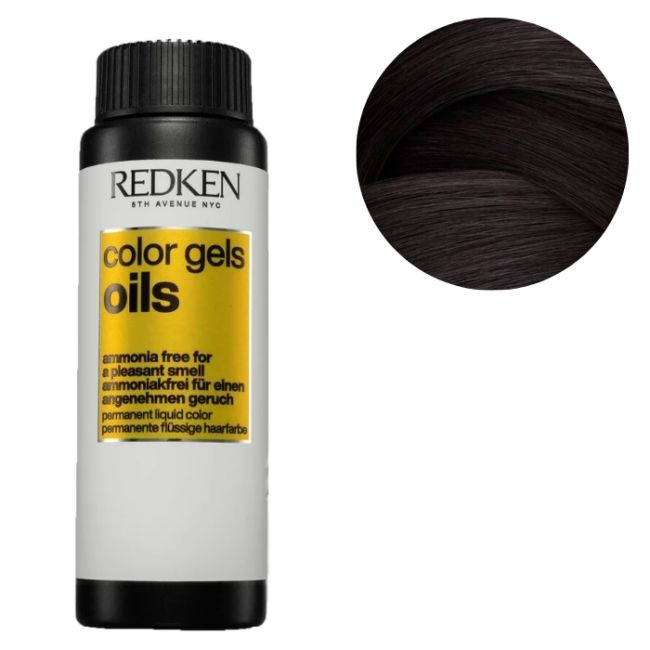 Coloração sem amônia 4NN café moído Color Gels Oils Redken 60ML