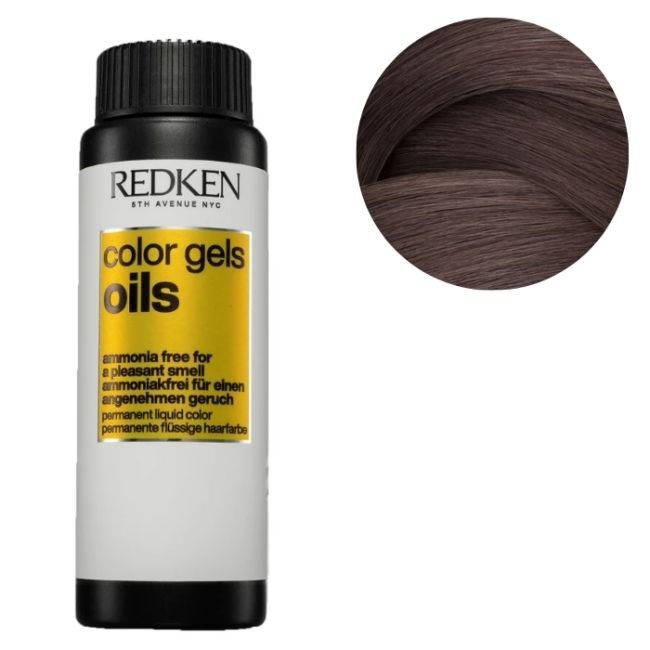 Kleuring zonder ammoniak 6ABn bruin rookkleurige Color Gels Oils Redken 60ML