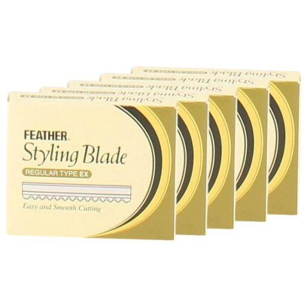 5 Pacotes de 10 lâminas Feather Styling Blade 5 Pacotes de 10 lâminas Feather Styling Blade