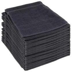 Serviette aus schwarzer Baumwolle Bob Tuo Sibel