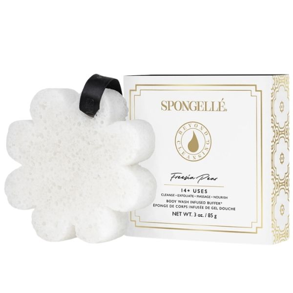 Spons doordrenkt Boxed Flower cadeau doos freesia peer (14+ toepassingen) Spongellé 85g Spons doordrenkt Boxed Flower cadeau doos freesia peer (14+ toepassingen) Spongellé 85g