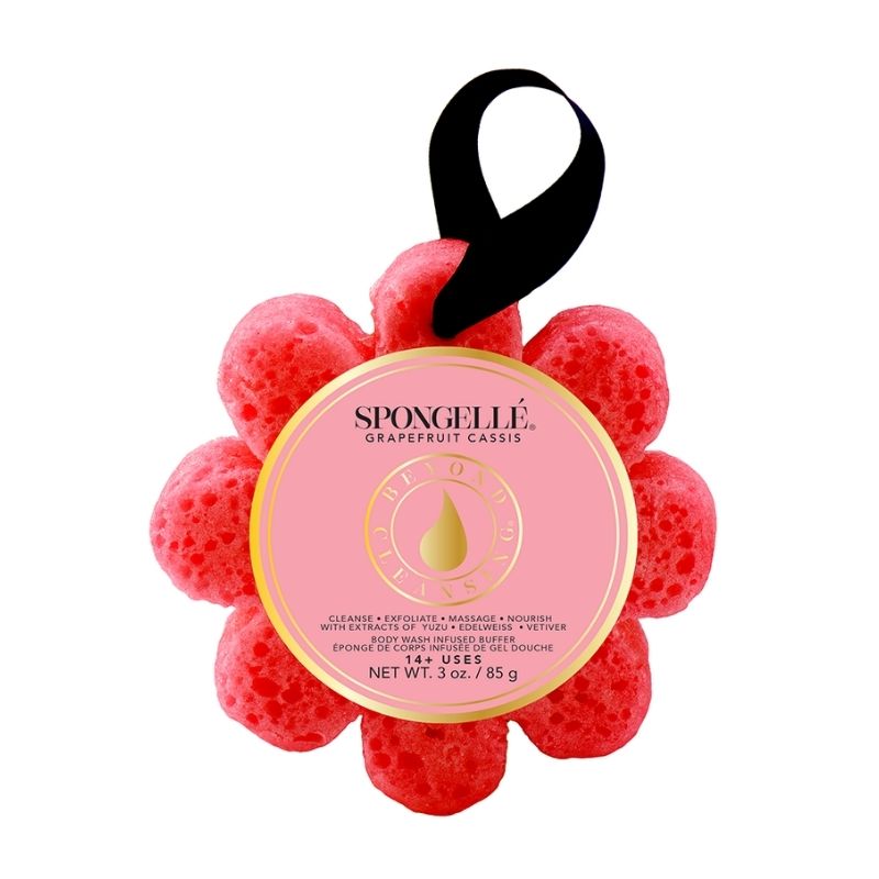 Wild Flower-infused spons rode grapefruit cassis (14+ toepassingen) Spongellé 85g