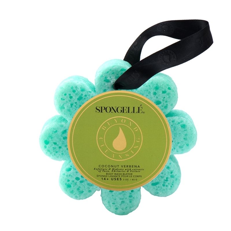Esponja infundida Wild Flower verde coco verbena (14+ utilizações) Spongellé 85g