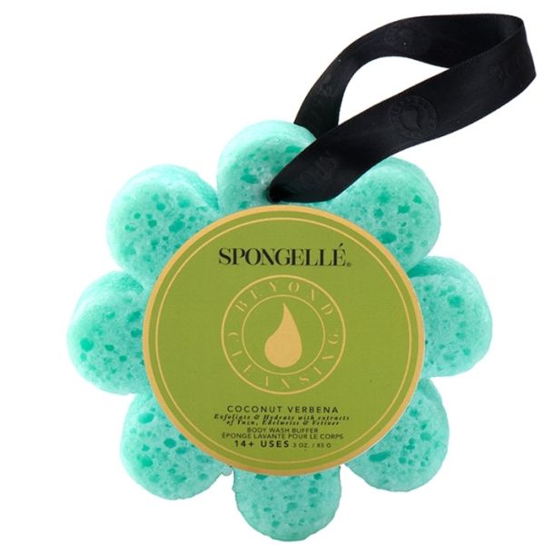 Esponja infundida Wild Flower verde coco verbena (14+ utilizações) Spongellé 85g Esponja infundida Wild Flower verde coco verbena (14+ utilizações) Spongellé 85g