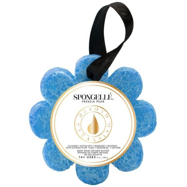 Wild Flower blauwe freesia peer infusie spons (14+ gebruik) Spongellé 85g Wild Flower blauwe freesia peer infusie spons (14+ gebruik) Spongellé 85g
