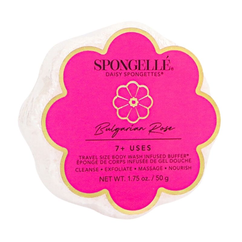 Mini infused sponge Spongette travel pink from Bulgaria (7+ uses) Spongellé 50g