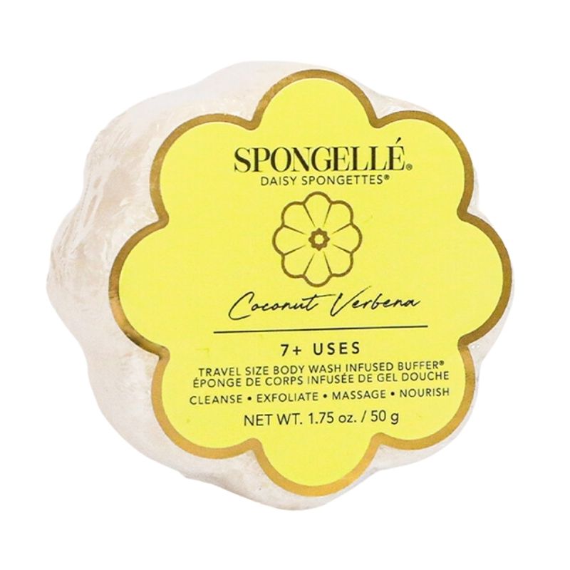 Mini infused sponge Spongette reis kokosnoot verbena (7+ toepassingen) Spongellé 50g