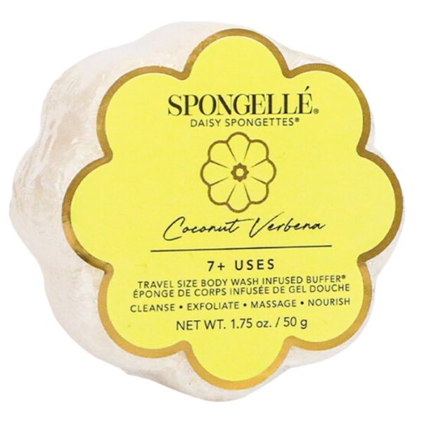 Mini infused sponge Spongette reis kokosnoot verbena (7+ toepassingen) Spongellé 50g Mini infused sponge Spongette reis kokosnoot verbena (7+ toepassingen) Spongellé 50g