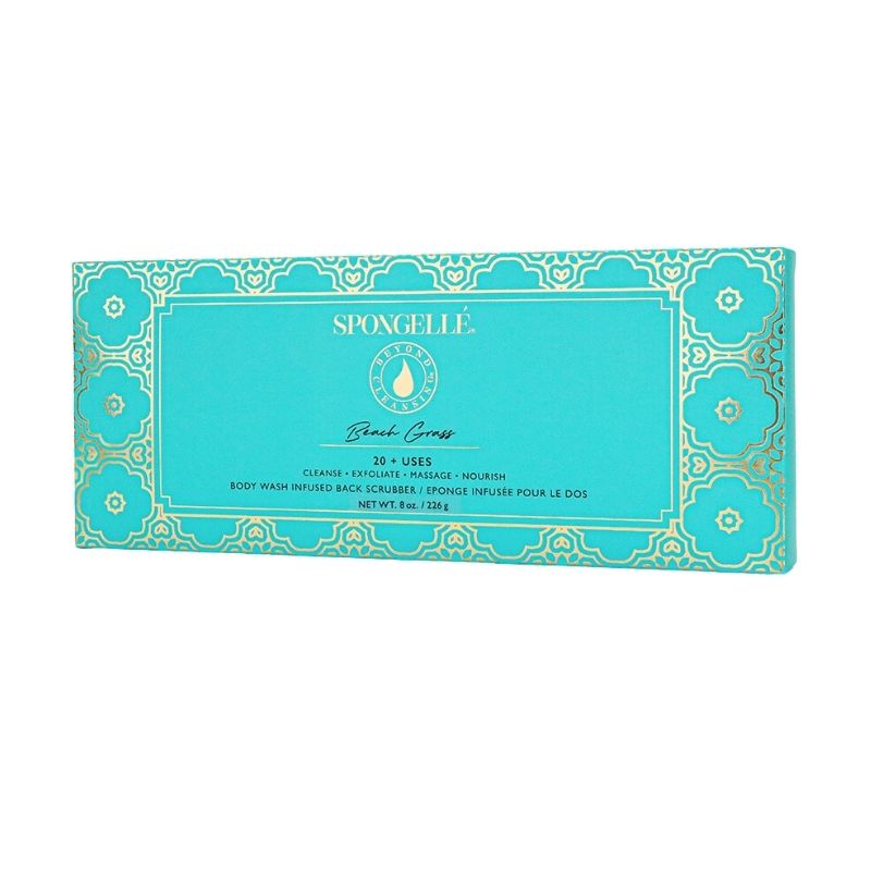 Esponja infundida para as costas esfoliante de erva de praia (20+ utilizações) Spongellé 226g