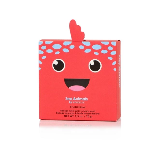 Esponja infundida crianças animais marinhos peixe fiona (12+ utilizações) Spongellé 70g