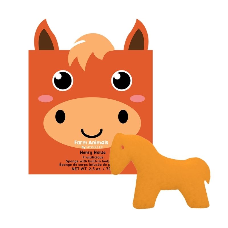 Esponja infusa crianças animais da quinta cavalo henry (12+ utilizações) Spongellé 70g