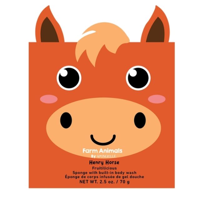 Esponja infusa crianças animais da quinta cavalo henry (12+ utilizações) Spongellé 70g