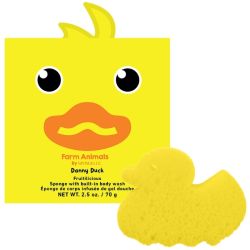Spons geïnfuseerd met boerderij dieren kinderen eend Danny Spongellé 70g (12+ toepassingen) Spongellé 70g