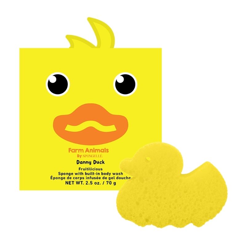 Esponja infundida crianças animais da quinta pato danny Spongellé 70g (12+ utilizações) Spongellé 70g