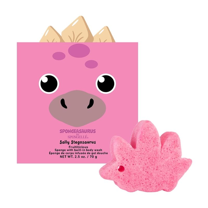 Esponja infundida crianças dinossauros sally estegossauro Spongellé 70g (12+ utilizações) Spongellé 70g