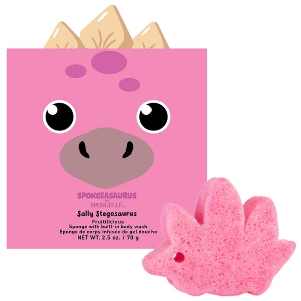 Dino-spons voor kinderen, Sally Stegosaurus Spongellé 70g (12+ toepassingen) Spongellé 70g Dino-spons voor kinderen, Sally Stegosaurus Spongellé 70g (12+ toepassingen) Spongellé 70g