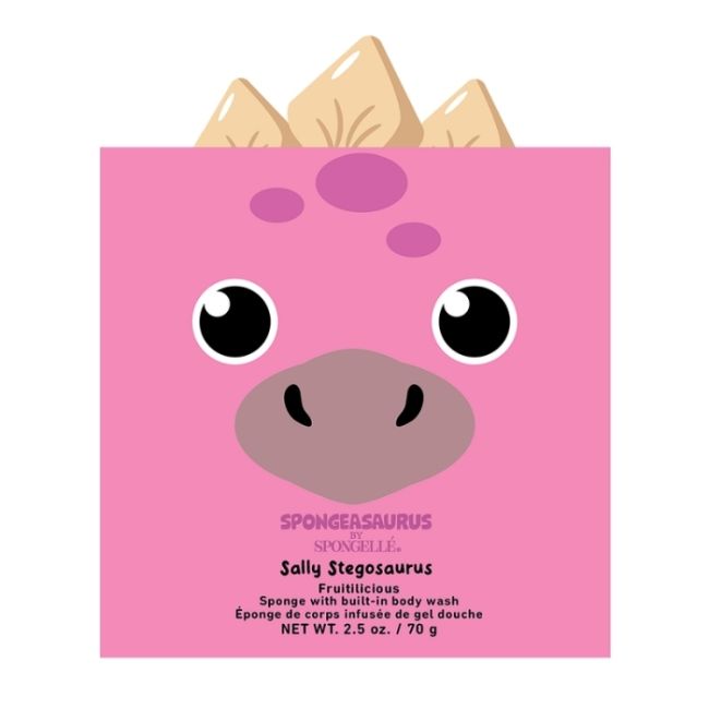 Esponja infundida crianças dinossauros sally estegossauro Spongellé 70g (12+ utilizações) Spongellé 70g