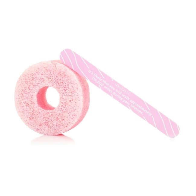 Spons doordrenkt & nagelvijl voor pedicure Pedi Pop Buffer bubblegum (20+ toepassingen) Spongellé 85g