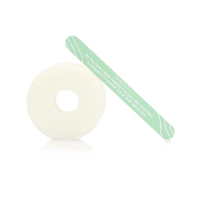 Esponja infundida e lima de unhas de pedicure Pedi Pop Buffer menta-pimenta (20+ utilizações) Spongellé 85g