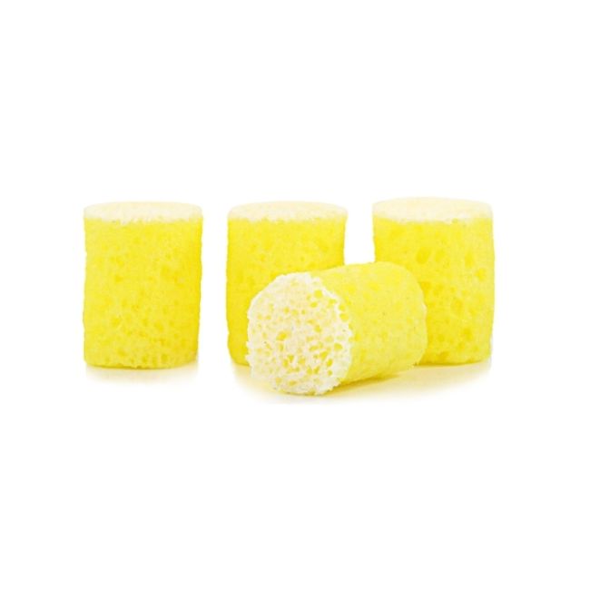 4 mini doordrenkte sponsjes voor nagelriemen & nagels Buffer Bits oranje juicy (x4) Spongellé 45g