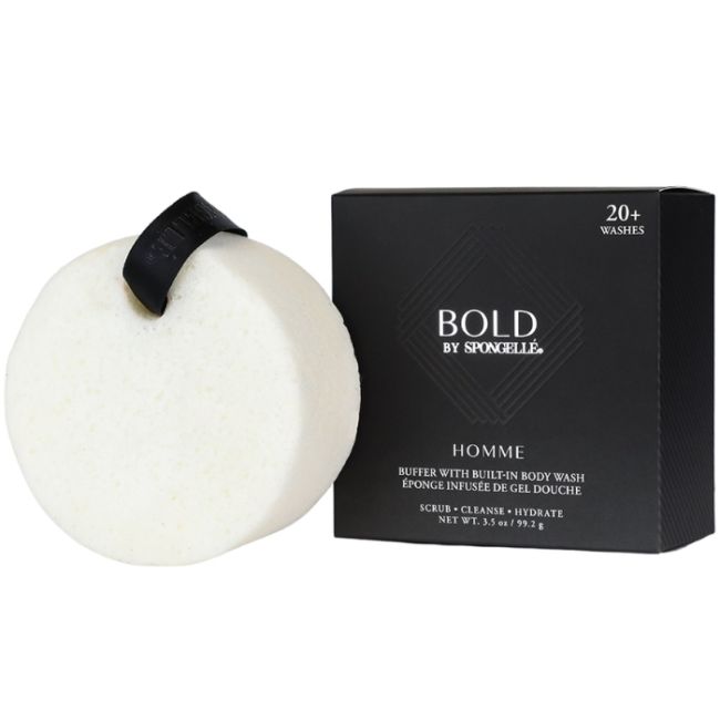 Lichaamsinfuus spons Collectie Man Bold groene thee, hennep, vetiver (20+ gebruiksbeurten) Spongellé 99,2g