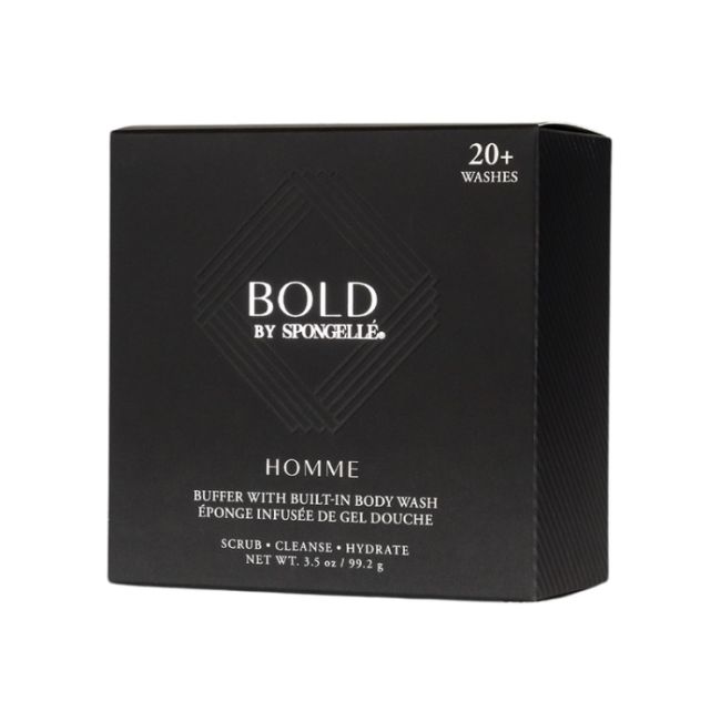Lichaamsinfuus spons Collectie Man Bold groene thee, hennep, vetiver (20+ gebruiksbeurten) Spongellé 99,2g
