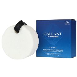 Éponge infusée pour le corps Collection Homme Gallant citron, sauge, musc (20+ utilisations) Spongellé 99,2g