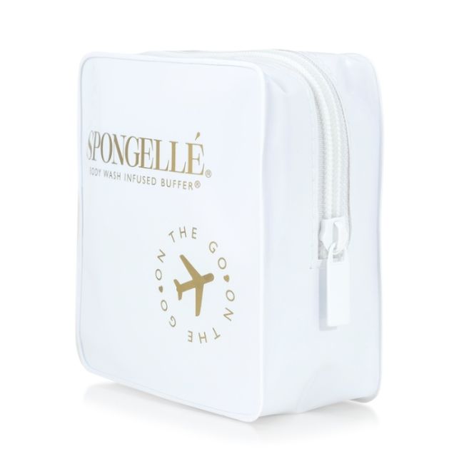 Trousse de viagem branca com esponja Spongellé