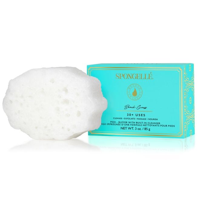 Geïnfundeerde pedi buffer strandkruid spons (30+ toepassingen) Spongellé 85g