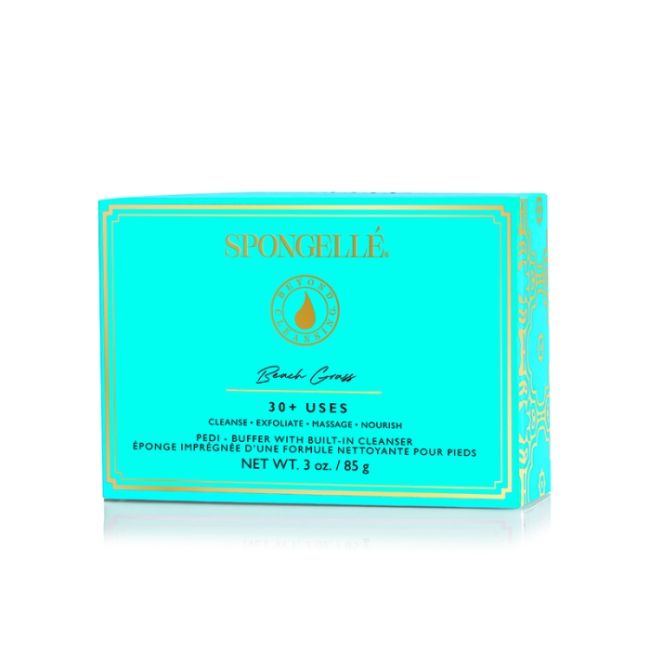 Geïnfundeerde pedi buffer strandkruid spons (30+ toepassingen) Spongellé 85g