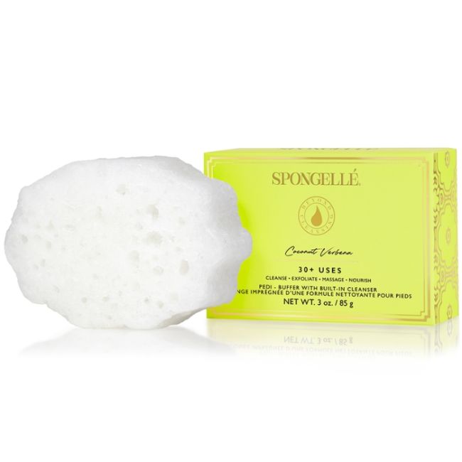 Coconut verbena pedi buffer infused sponge (30+ uses) Spongellé 85g