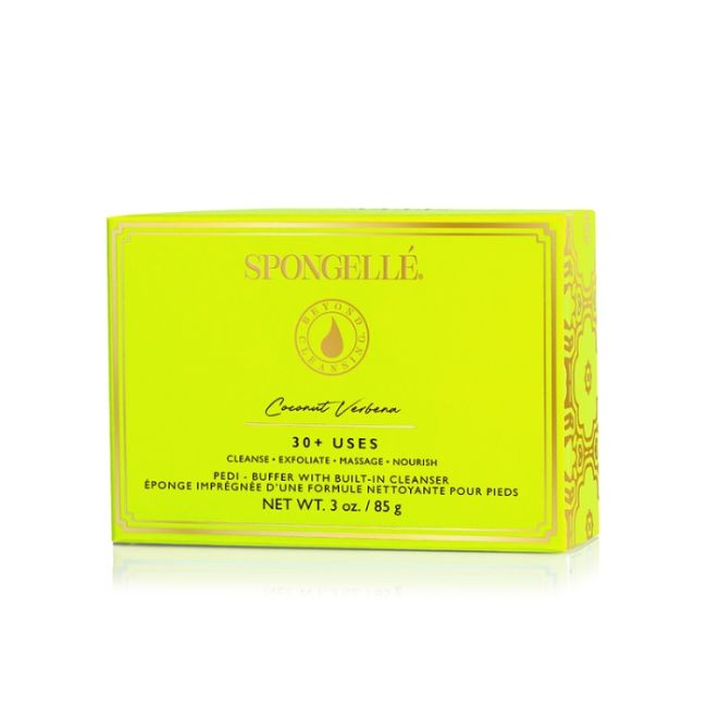 Coconut verbena pedi buffer infused sponge (30+ uses) Spongellé 85g