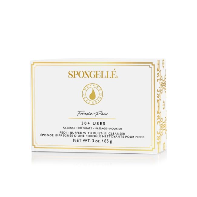 Geïnfuseerde pedi buffer freesia peer (30+ toepassingen) Spongellé 85g